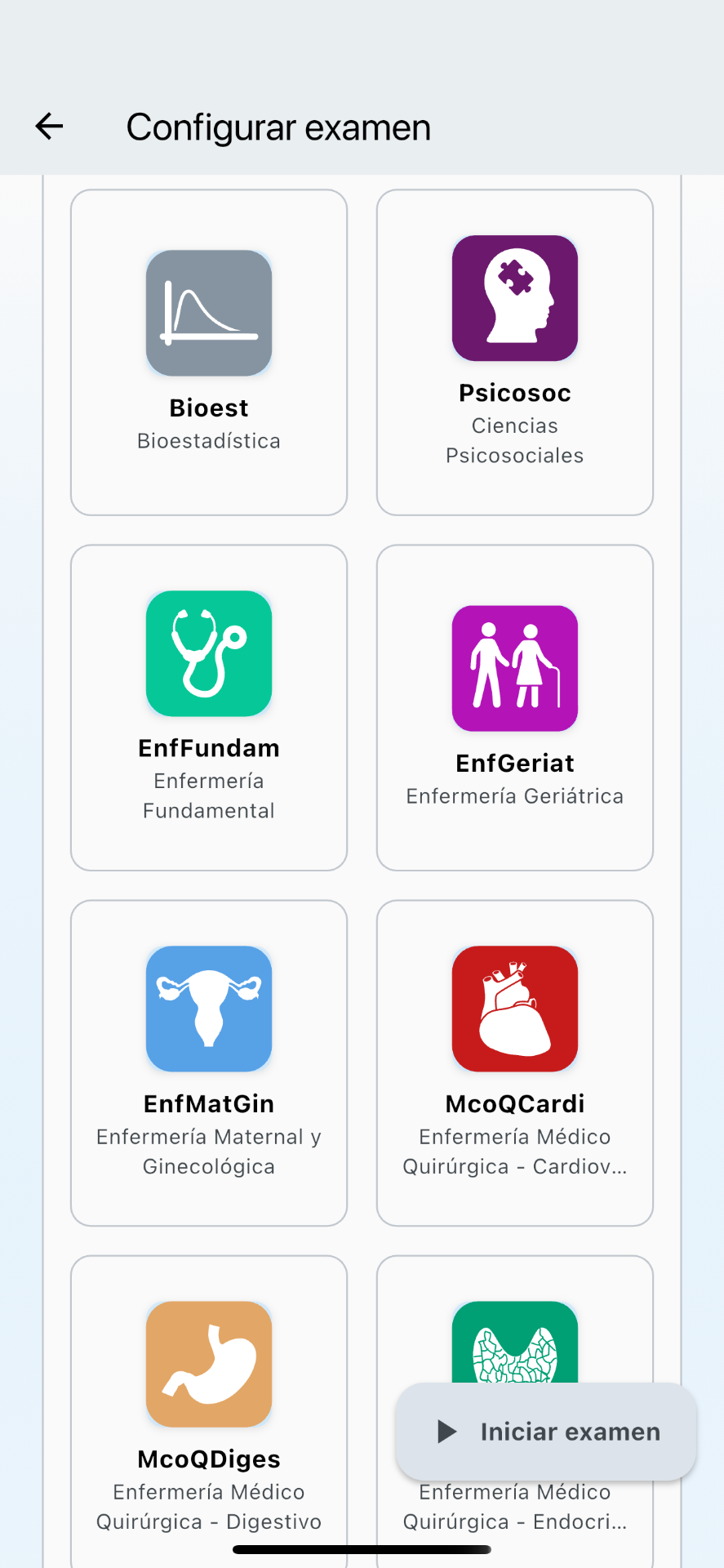 EirMeApp: Un repaso por materias